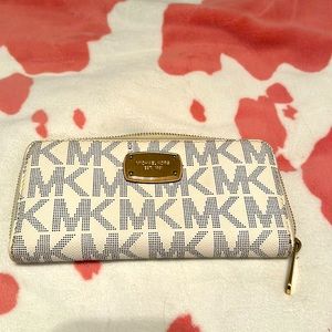 Michael Kors wallet blue and white